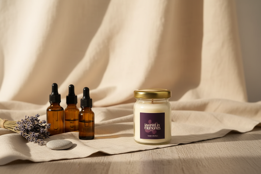 Layered in memories candle in aromatherapy center